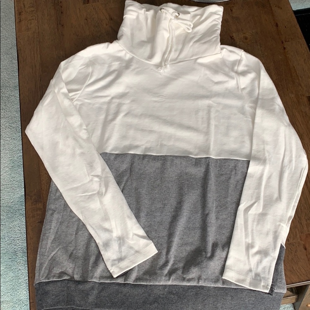 Ladies Long Sleeve Pullover Cowl Neck Sweatshirt